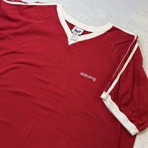 Vintage Alabama Crimson Tide Ringer T Shirt‎ XL Red White Football USA
